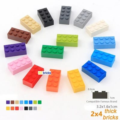 50g / 20 STUKS 3001 2x4 Hoog 8 Gat Bouwsteen Mijn Eigen Creatie Kleur Losse Onderdelen Passend Inclusief Steen DO-IT-YOURSELF Kinderspeelgoed Assemblage blue