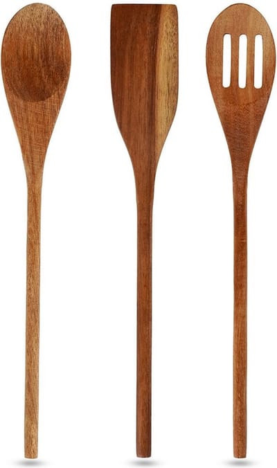 Keukengerei Set Houten 3 delig - Spatelset - Spatel - Soeplepel - Schuimspaan - Kookgerei