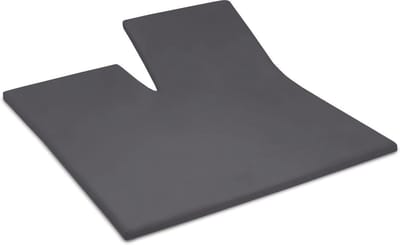 Damai Organic - Topper hoeslaken met split (tot 15 cm) - Bio satijn - 180x200 cm - Anthracite