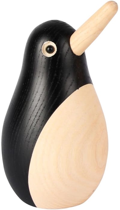Dekoratief | Deco pingu?n, naturel/zwart, hout, 6x6x12cm | A255643