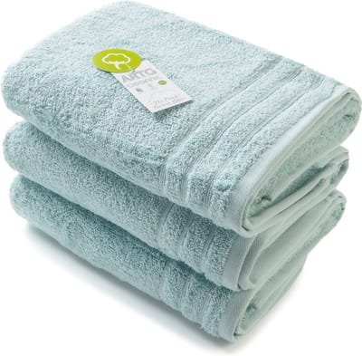 ARTG® Organic - Biologische Katoen - Handdoekenset - 60 x 110 cm - Groen - Green - Set 3 stuks