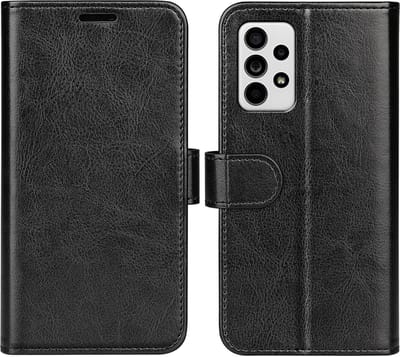 MobyDefend Hoesje - Geschikt voor Samsung Galaxy A53 - Wallet Book Case (Sluiting Achterkant) - Zwart