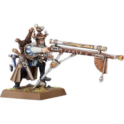 Beeldje Games Workshop Warhammer ToW - Empire de L'Homme : Ingenieur de L'Empire avec Long Fusil du Hochland