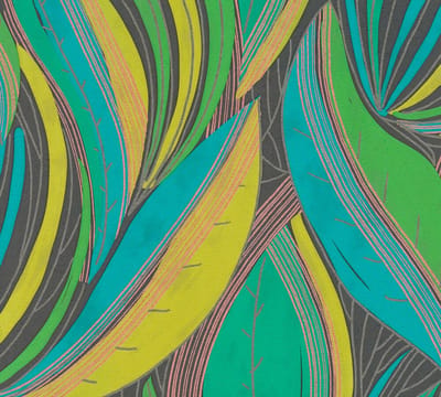 EXPRESSIEF BEHANG | Bladmotief - meerkleurig turquoise - A.S. Création Metropolitan Stories Hot Spots
