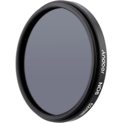 Andoer 52mm UV+CPL+ND8 Circulaire Filterset Circulaire Polarisatiefilter ND8 Neutraal Dichtheidsfilter 52 mm gray