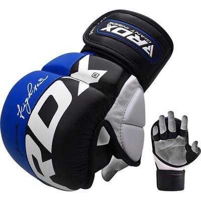 RDX Sports T6 Plus - MMA Handschoenen - Training - Sparring - Blauw - Maat M