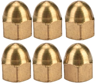 Set van 20 M3 Messing Acorn Moeren - Hoedmoeren, Hex Moeren en Bevestigingsmaterialen voor Voertuigen