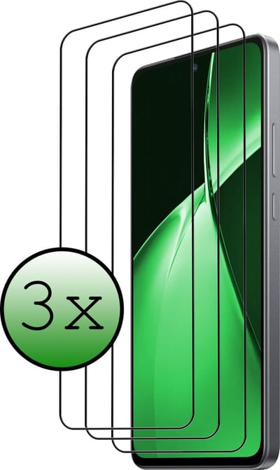 Screenprotector - 3 Stuks Geschikt voor OnePlus Nord CE 4 Lite - Full Cover - Beschermglas - Gehard Glas - Tempered Glass - Screen Protector