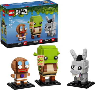 LEGO Shrek Brickheadz 40923 - Shrek, Ezel en Peper figuren