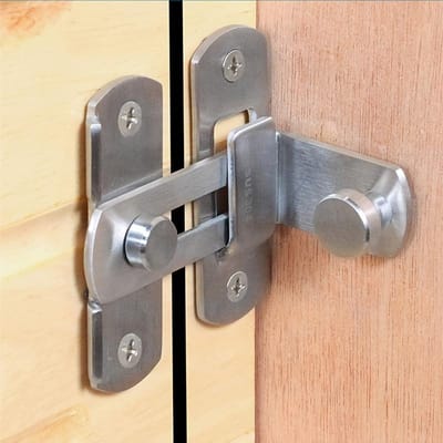 Boucle de Verrouillage de Porte à 90 Degrés en Acier Inoxydable - Poignée de Changement de Vitesse Durable pour Porte de Placard et de Grange pour Projets DIY et Décoration Intérieure - Propriétaire