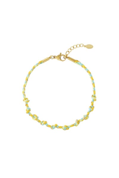 Katoenen kettingarmband - Gemengde kleur - Verkleurt niet - Cadeau - Goudlief.nl