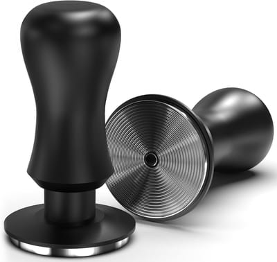 Koffie Tamper - Espresso Aanstamper - Perfecte Espresso - Gekalibreerde Druk - 51 mm Diameter - Zilverkleurig