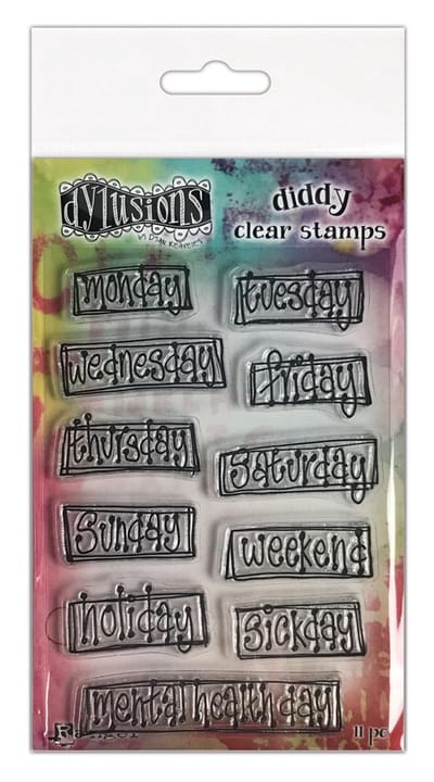 Dylusions diddy clear stamps - Ooh - What a day!