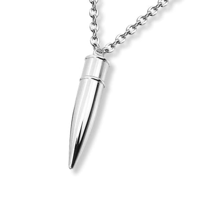 Amanto Ketting Anel Small - 316L Staal - Kogel - Urne - 47x10mm - 60cm