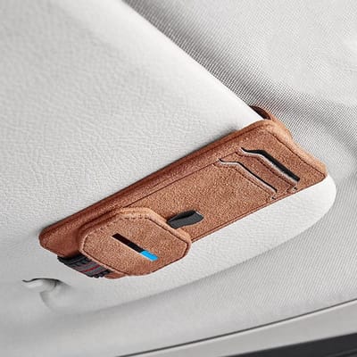 Famanu – Zonnebrilhouder voor autozonneklep, compacte brillenclip voor dagelijks gebruik, zwart