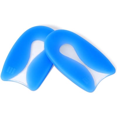 Coussinet de talon en PU bleu et blanc grande taille (une paire vendue) blue