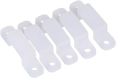Siliconen Beugels voor LED Strips, 100 Stuks, Waterdichte Montageclips met Schroefgaten voor 8/10/12mm SMD 3528 5050 RGB Strips