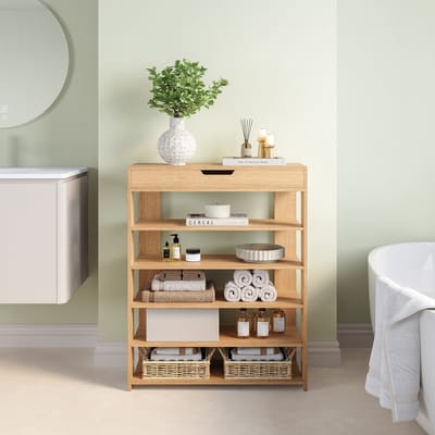 Schoenenrek Boppeelo 94x75x30 cm sonoma eikenkleurig [en.casa]