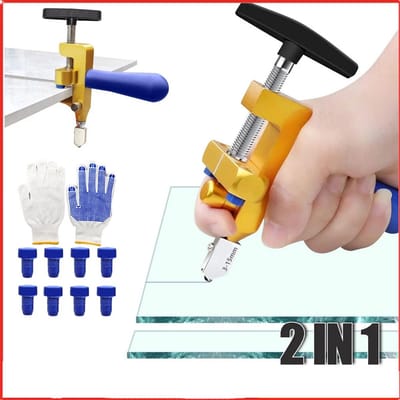 Handmatige Tegelsnijder - 2-in-1 Snijmachine - Snijmachine Allessnijder - Soepel en Moeiteloos Snijden - voor het Snijden van Glas en Tegels
