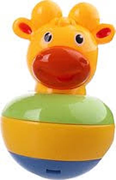 Jonotoys Poly-poly Chime Koe geel 15 Cm