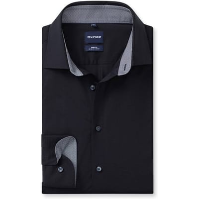 OLYMP Level Five 24/Seven Overhemd, Body Fit, Kent, Marineblauw