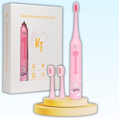 KT - Unicorn - Elektrische tandenborstel kind - Roze - Sonische elektrische kindertandenborstel