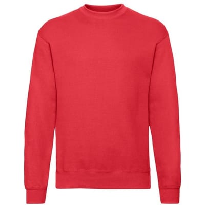 Fruit of the Loom Heren Klassiek 80/20 Ingezet Sweatshirt (Rood)