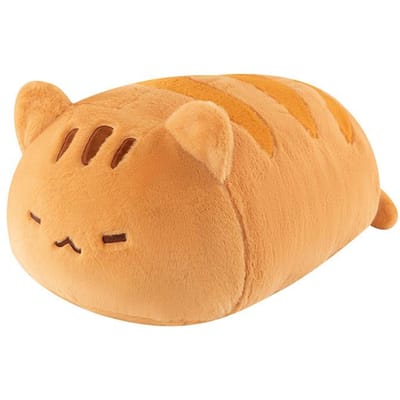 5590Cm Zacht Schattig Liggende Kat Pluche Kussen Dutje Lenden Rugsteun Voor Vrouwen Kantoor Huis Slaapkamer Slaapcomfort Pluche Kat Poppetje orange