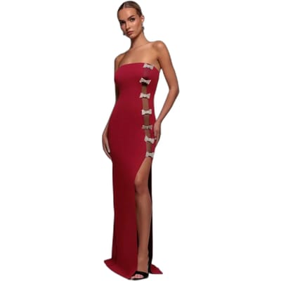 Strakke damesjurk Goddiva Strapless Mermaid