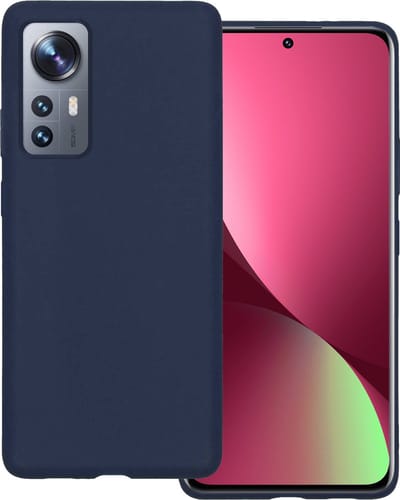 Hoesje Geschikt voor Xiaomi 12 Pro - Sterk & Shockproof - Hoes Cover - Siliconen Case - Donkerblauw