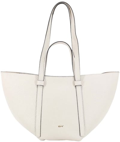 abro Leren schoudertas shopper Leather Tekla Shopper Cosmo Beige crème
