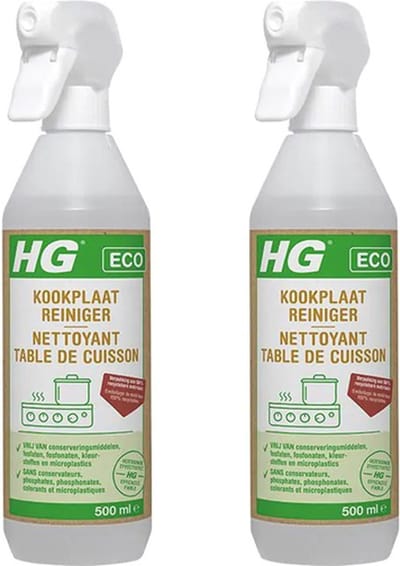 HG Eco Kookplaatreiniger 2-pack met KD spons
