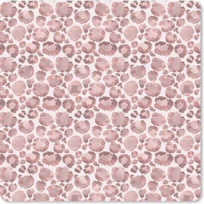 Muismat 20x20 cm - Mousepad Panterprint - Aquarelverf - Roze - Muismatten