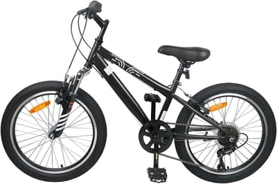 Kinderfiets - Mountainbike - Buitenavonturen - 6 versnellingen - 20 inch - Zwart