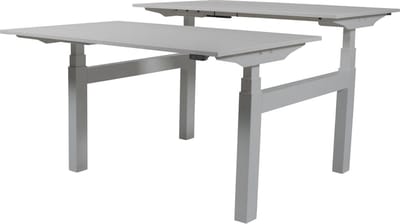 Zit Sta Bureau (2pp) - Elek 160x80/80 grijs - alu frame