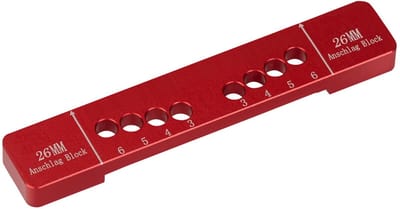 SOTECH Aanslagliniaal voor precisieboormal T45, T48, T52 Aanslagblok voor potgatboren met Forstnerboor Ø 26 mm
