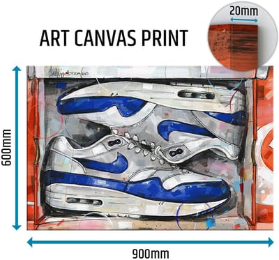 Sneaker canvas shoebox OG blue 90x60 cm