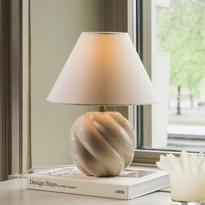 Globen Lighting tafellamp DAHLIA, beige/beige, hoogte 31 cm