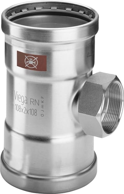 Viega Temponox XL-T-stuk, d1 108,0, Rp 3/4, d2 108,0 roestvrij staal Model 1717.2XL, 810986
