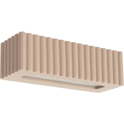 Sollux Lighting Wandlamp Rigata - E27 - taupe - keramiek - 34x12x10cm