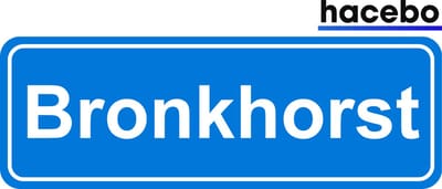 Hacebo - Plaatsnaam Sticker - 29x10 CM - Bronkhorst sticker - Verkeersborden sticker - grappige cadeaus - Bronkhorst