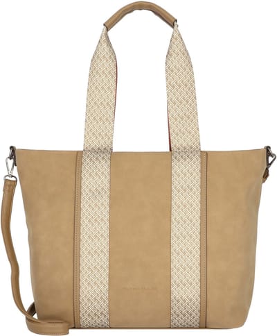 TOM TAILOR Schoudertas Cara Zip Shopper Camel Lichtbruin