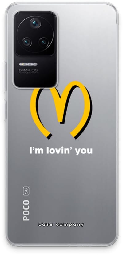 Case Company® - Hoesje geschikt voor Xiaomi Poco F4 hoesje - I'm lovin' you - Soft Cover Telefoonhoesje - Bescherming aan alle Kanten en Schermrand
