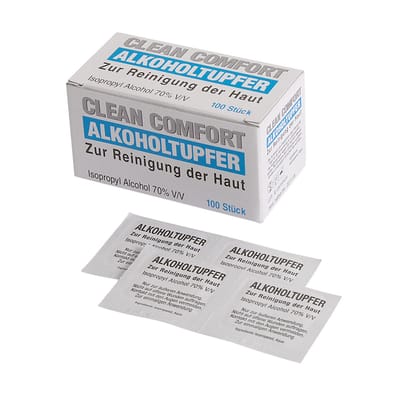 Alcoholdoekjes, 100 stuks, voor het reinigen van de huid, eenmalig gebruik, individueel verpakt