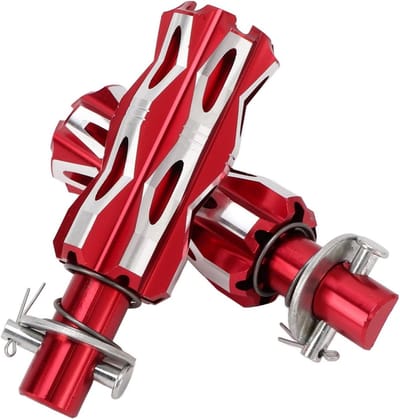 Motorfiets Voetsteunen - Pedalen Aluminium - Veilig Rijden - CNC Precisie - 11 x 6 x 3 cm - Rood
