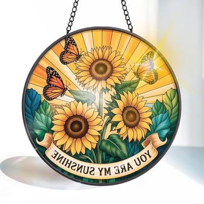 Kleurrijke Zonnevanger van Glas 20cm, Decoratieve Raamdecoratie met Ketting en Haak, Perfect voor Woonkamer, Tuin of Balkon, Origineel Cadeau Idee