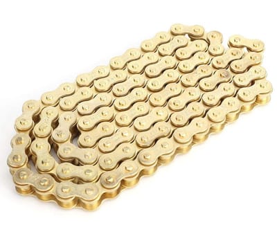 Golden crown - Dirtketting 125 - Ketting voor Pit Bikes - Goudkleurig - 420 Motorketting - Geschikt voor Dirt Bikes en Quads - 48 schakels