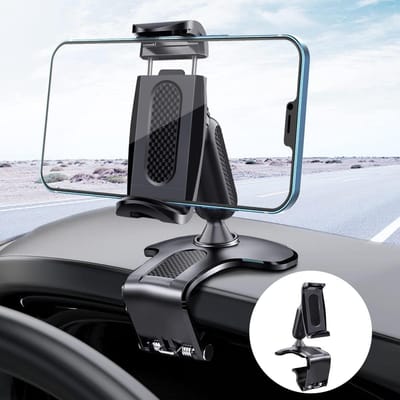 EXCITAT Houder - Autotelefoonhouder - Telefoonhouder - Draaibaar en verstelbaar - Geschikt voor telefoons van 4.7-6.5 inch - Zwart