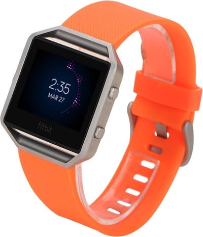 watchbands-shop.nl Siliconen bandje - Fitbit Blaze - Oranje - Small