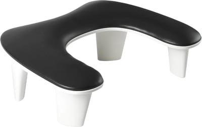 Guardian Beauty Nagelarmsteun - Opvouwbare U-vormige - Leren - Handkussen - Zwart - Nagelstylisten en Salons